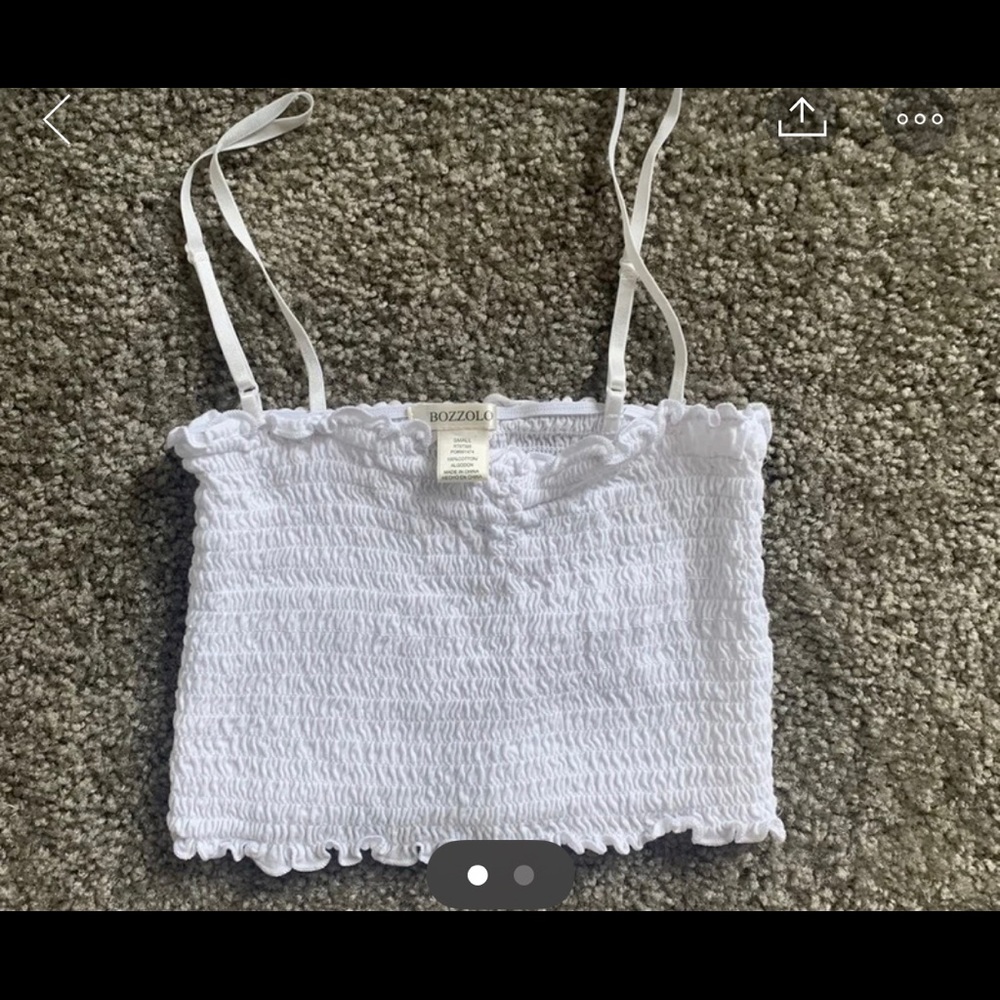 White smocked tank top